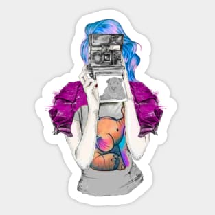 Stylish girl Sticker